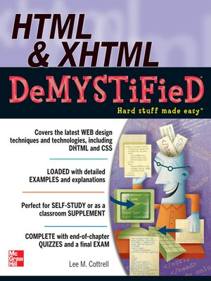 cover image of HTML & XHTML DeMYSTiFieD